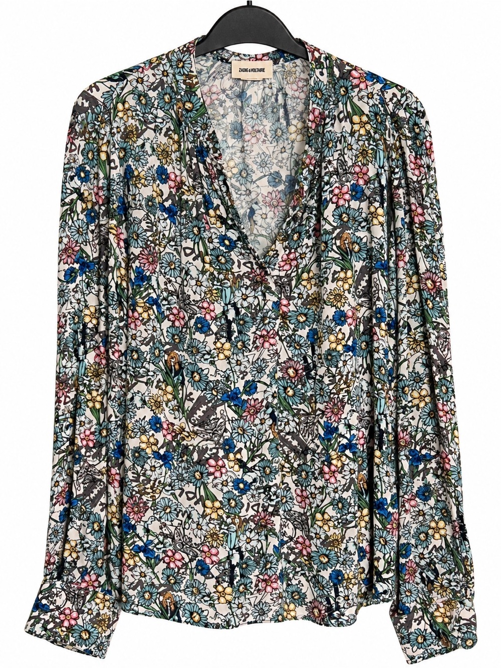 Zadig & Voltaire Tink Crinkle Flower Blouse | Floral Print | Size M